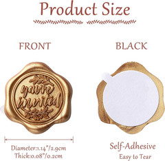 You’Re Invited Wax Seal Stickers – 100 Pack Envelope Seals – Self Adhesive Gold