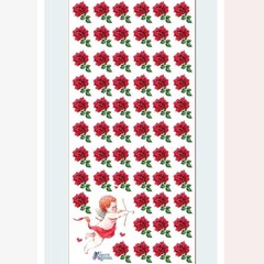 Violette Stickers – Mini Red Roses – 1 Miniature Flower Sticker Sheet – Crafts