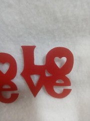 Die Cuts — LOVE In Red – Scrapbooking/Cardmaking Titles – 6 Count – NEW
