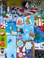 LOT 320 PCS CHRISTMAS WINTER HOLIDAY SCRAPBOOK PAPERS STICKERS EMBELLISHMENTS