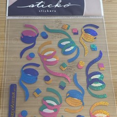 Sticko Stickers CONFETTI Party Streamers Prism Colorful Birthday
