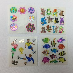 Vintage Holographic Sticker Sheets Animals Hearts Cars Dolphins Fun Variety Pack