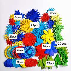Lot 200 Mixed Flowers & Leaves Die Cuts, Scrapbook, Embellishments Greeting Card
