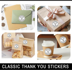 2″ round Classic Retro Stickers Thank You for Supporting Our Small Business S…