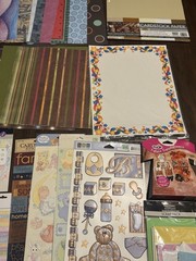 Huge Scrapbooking Craft Supply Lot Paper Stickers Stamps Decorative Scissors