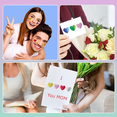1000Pcs Heart Stickers, Heart Stickers for Kids, Foil Glitter 1 Inch Self Adhesi