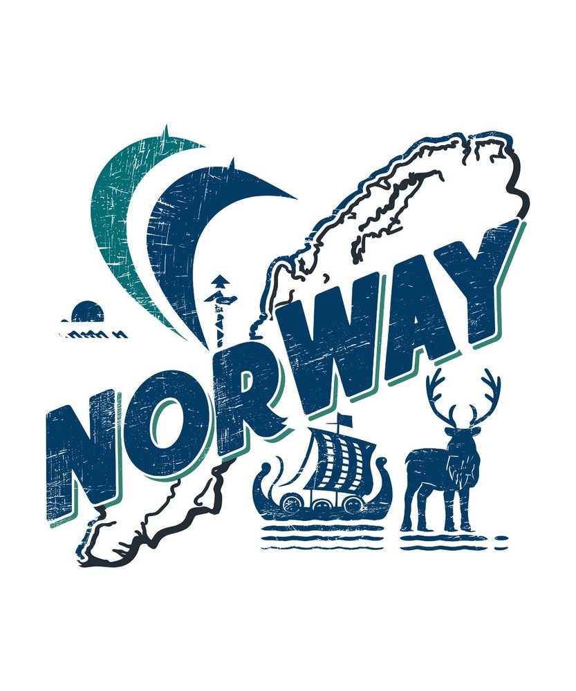 Norway Country Travel Sticker Labels (6) Card Gift Craft Journal Scrapbook