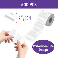 500 PCS round Clear Seal Stickers, Transparent Envelope Mail Wafer Seal Self Adh