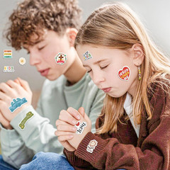 24 Sheets Christian Jesus Stickers for Kids Adults, Waterproof Adhesive Inspirat