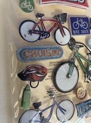 Riding Bikes 3D scrapbook stickers Paper House STDM-0155