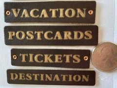 TRAVEL Inspirables Leather Stickers (7pc)Sticko•Vacation•Luggage Tag •Passport