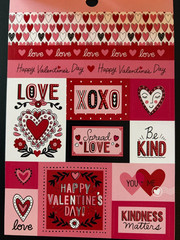 RECOLLECTIONS VALENTINE’S DAY STICKER BOOK 237 PC STICKERS 12 SHEETS ROMANCE
