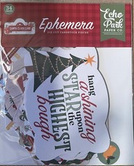 Echo Park Paper SANTA CLAUS LANE Ephemera Pieces~NICE~Quick Ship!