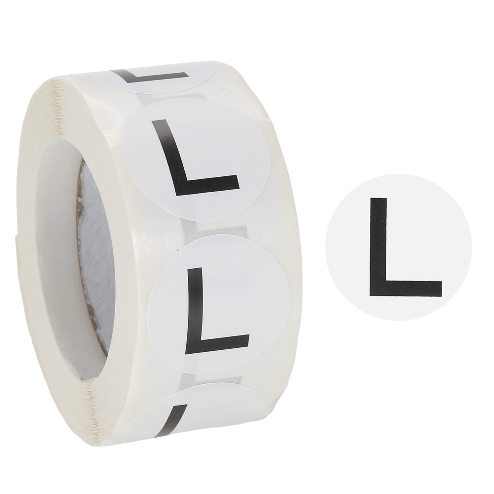 1Roll Clothing l Size Stickers 1″ Round Coded Self-Adhesive Labels Black