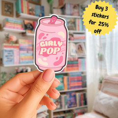 Girly Pop Soda Sticker Cute Pink Sticker Laptop Sticker Coquette Gift Decal
