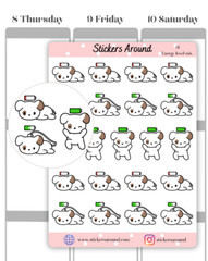 Battery Energy Planner Stickers, Cute Dog Stickers, Calendar & Journal Stickers