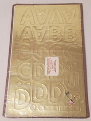 vtg 1988 Current Publishing Alphabet Stickers Gold unknown number sealed pack