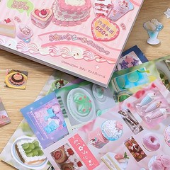 Japanese Sticker Book – Kawaii Food Stickers 60 Sheets: Cute Sushi, Donuts, F…