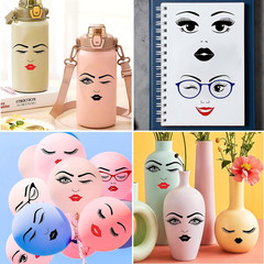 Facial Expression Stickers,Make a Face Stickers for Holiday Party Supplies DIY C