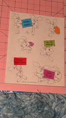 Vintage American Greeting Stickers Easter Bunny 1 Sheet 80s READ