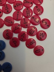 Vintage Making Memories Metal Alphabet Charms Tags Lot Red Blue Purple 94 Pc