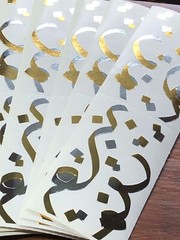 10 Mrs Grossmans Silver Gold Confetti Stickers Party Celebration Streamers