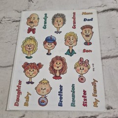 New Baby Arrival Shower Scrapbooking Stickers Lot Of 7 Footprints Family Toys