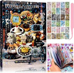 Portable 50-Page Sticker Book of 800 Aesthetic Stickers for Creative Projects