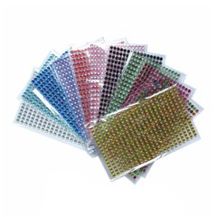 3/4/6mm DIY Rhinestone Stickers Self Adhesive Diamante Crystal Craft Gems Sticky