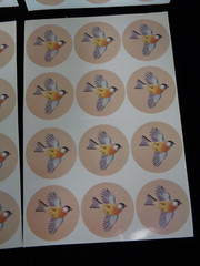 18 Sheets Vintage Hallmark Bird (Meadowlark?) Stickers
