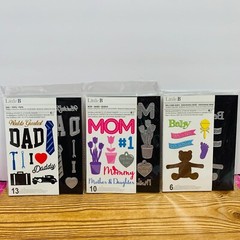 Little B Cardmaking Dies Fathers Day Baby Mom 3 Sets New
