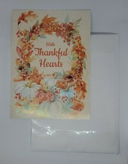 Thanksgiving Autumn Pumpkin Apple Stickers Table Cards and Greeting Card Set