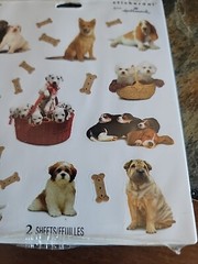 Vintage Puppies Dogs Hallmark Animal Stickers 2 Sheets 40pc-NIP
