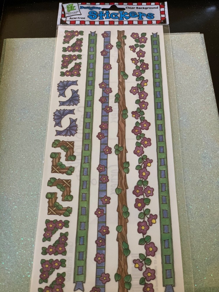 PROVOCRAFT STICKERS BORDERS WOOD & FLOWERS MULTI-SHAPE/SIZE BORDERS 21PCS