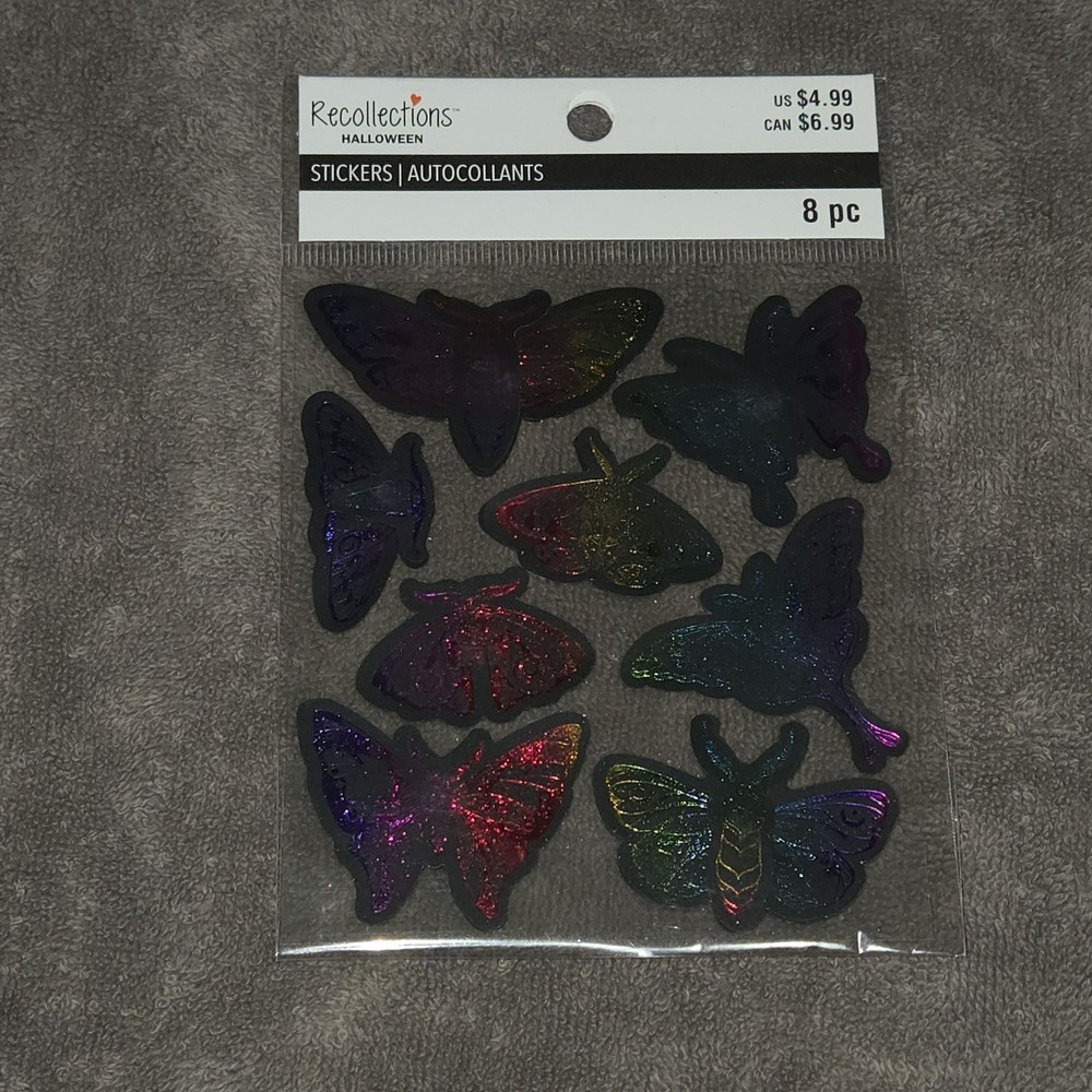 Recollections Moth stickers 8 Stickers On This One Sheet