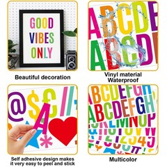 Bemeol 500 Pieces 30 Sheets Large Letter Stickers 2.5 Inch Inch, Colorful