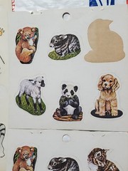 24 Mix Lot Rare Vtg Orig Cat Dog Stickers 1983 Hallmark Panda Koala Rabbit Sheep
