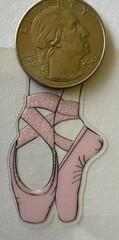 PRIMA BALLERINA Glitter Mylar Stickers(7pc)Paper Studio…Pointe Toes…Card Making…