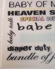 Baby Boy/Girl Rub On Scrapbook Embellishments Paper Crafts- 1 Sheet Quotes/Words