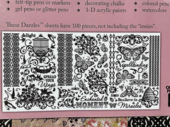 Dazzles Stickers 6″X9″ 6 Sheets-Black Enchanted Moment Opened Unused