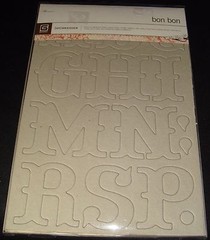 Lot of 3 packs BasicGrey Self-Adhesive Chipboard Alphabet Bon Bon 177 pcs ttl