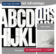 3 Inch Vinyl Letter Stickers – 144 Pieces Large Waterproof Sticky Stick On Alpha
