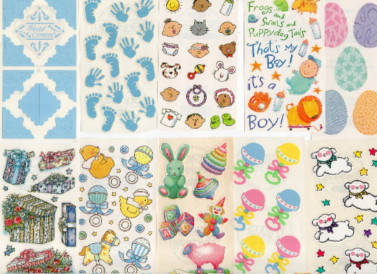10 Vintage Frances Meyer FMI Stickers – Rare Hard to Find Baby Toddler Sticker