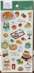 GAIA Apple Melody Washi Sticker Fruits Sweets Cake Tart Afternoon Tea MADE JAPAN