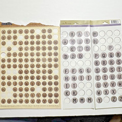 Vintage Scrapbook Alphabet LOT – 16 Sets of Circular Shaped Letters/Numbers