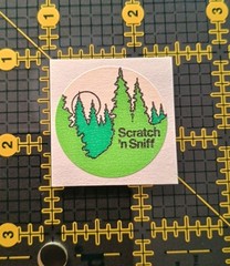 Vintage Stickers 3M Murple SCRATCH AND SNIFF Sticker Mod Pine Tree VTG 80s