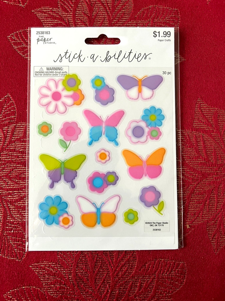 BEAUTIFUL BRIGHT EASTER BUTTERFLY & FLOWER STICKERS – FREE SHIPPING