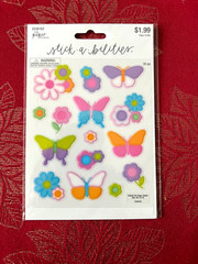 BEAUTIFUL BRIGHT EASTER BUTTERFLY & FLOWER STICKERS – FREE SHIPPING