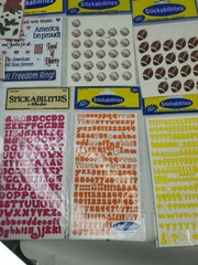 Scrapbooking Stickers Lot Word Bubble Family Phrase Stickabilities Sports 19