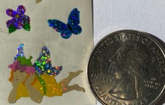SPARKLE FAIRIES Prismatic Stickers (10pc)Forest•Butterflies•Frog•Fairytale •Fly